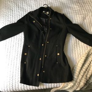Michael Kors black wool coat